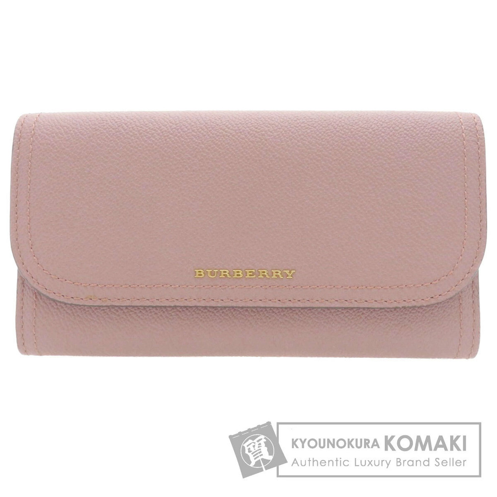 Burberry motif long Wallet calfskin